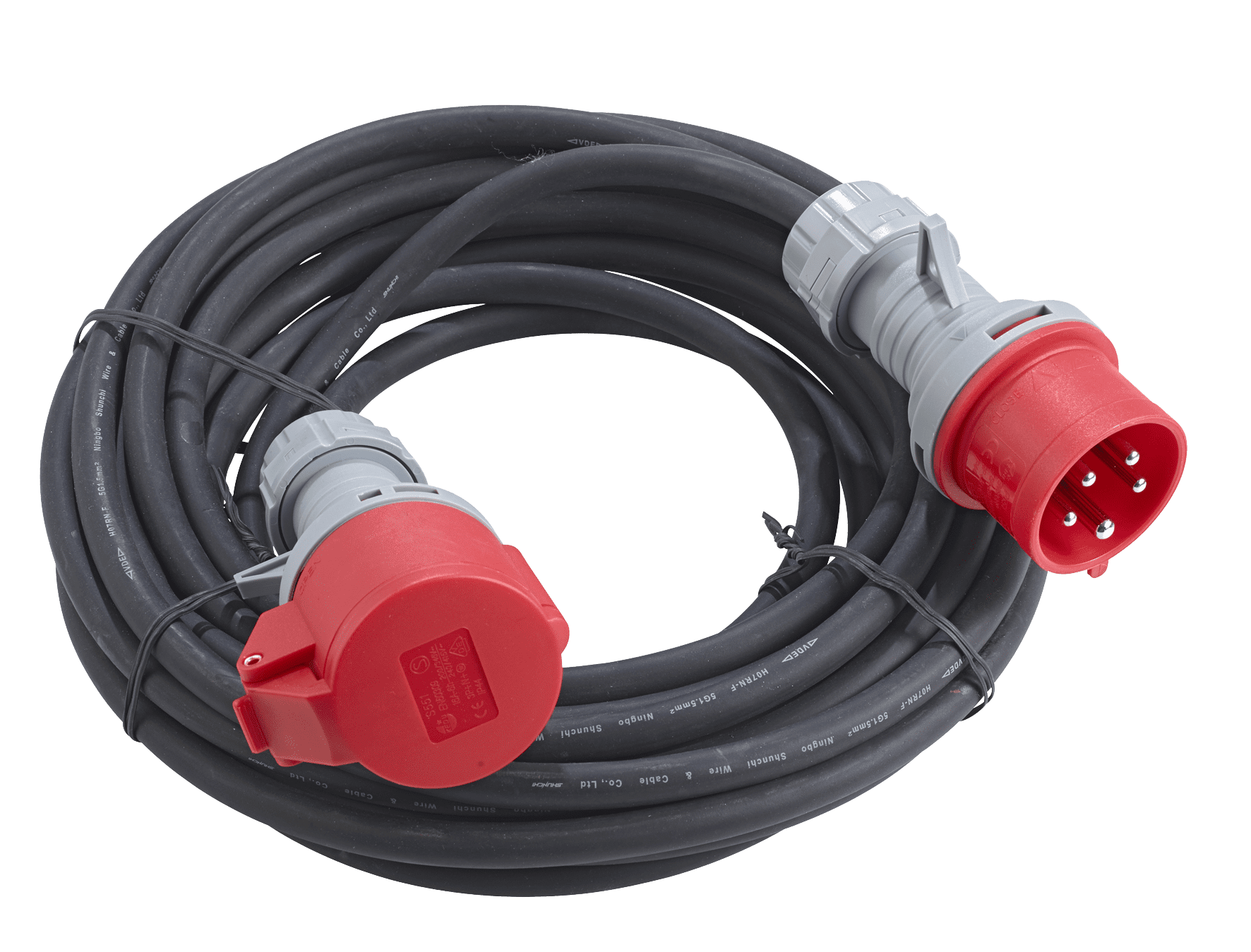 CEE CABLE – NEOPREN 5×1,5MM2 – REINFORCED CEE PLUG – PHASE INVERTER -  Heatcom