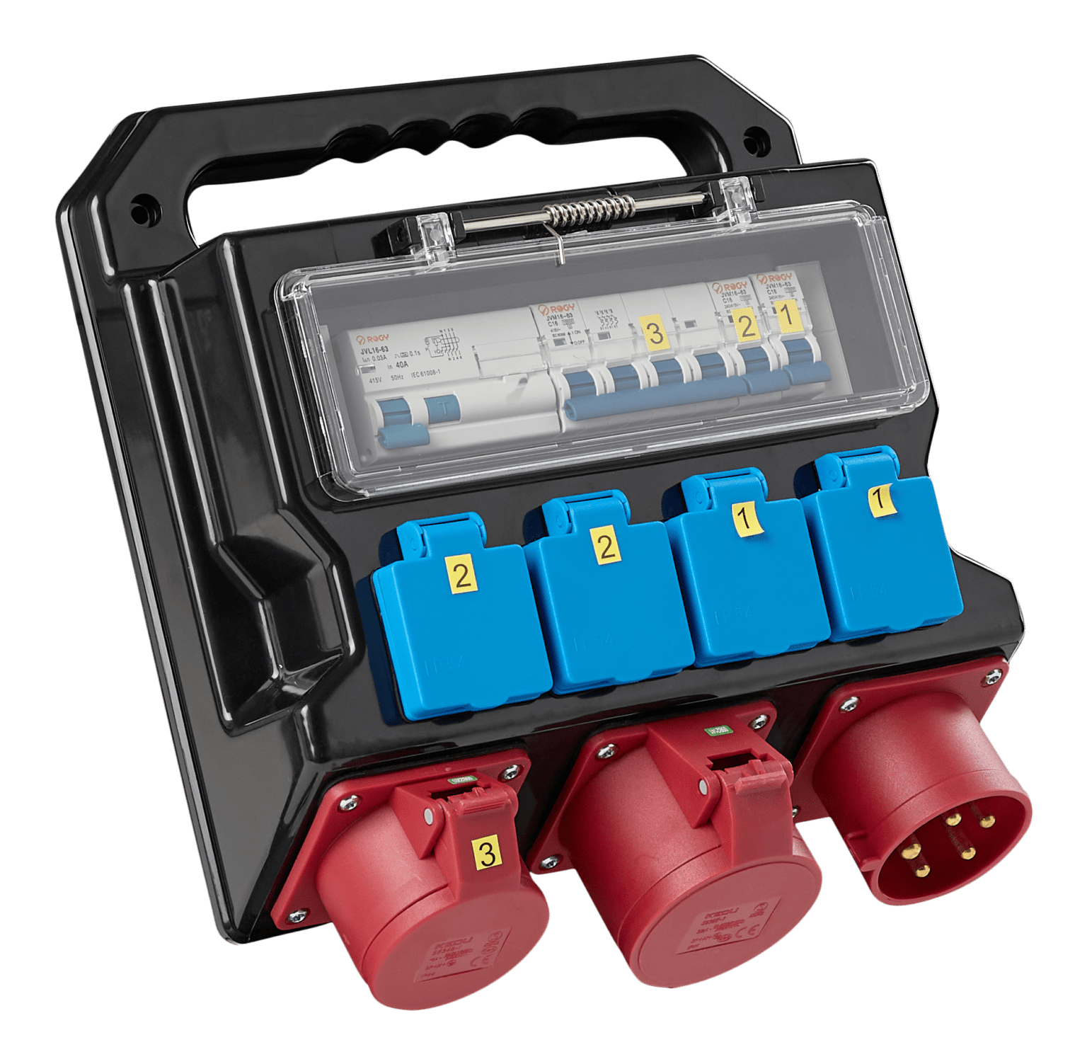 BOÎTE DE DISTRIBUTION ÉLECTRIQUE, PRISE 4X DK 16A/230V + 1X CEE 32A — free download